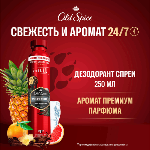 Дезодорант-спрей мужской OLD SPICE Wolfthorn, 250мл, вид