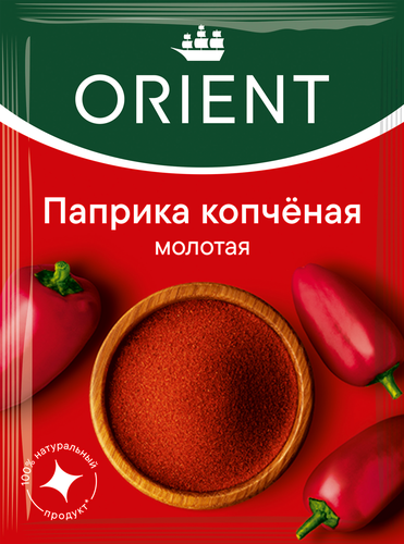 Паприка копченая ORIENT молотая, 10г, вид
