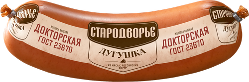 Колбаса вареная СТАРОДВОРЬЕ Докторская Дугушка ГОСТ, весовая, вид
