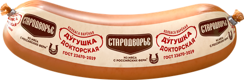 Колбаса вареная СТАРОДВОРЬЕ Докторская Дугушка ГОСТ, весовая, вид