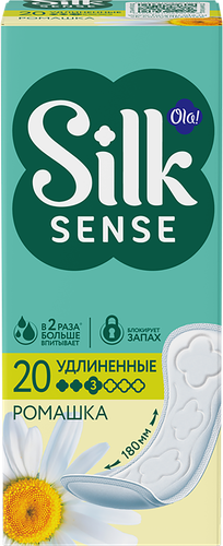 Прокладки ежедневные OLA! Silk sense Daily Large deo ромашка, 20шт, детальное фото