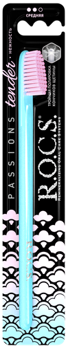 Зубная щетка R.O.C.S. Passions средняя жесткость, крупный план