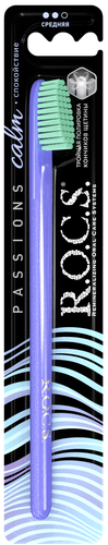 Зубная щетка R.O.C.S. Passions средняя жесткость, крупный план