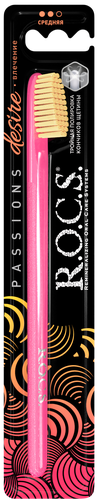 Зубная щетка R.O.C.S. Passions средняя жесткость, крупный план