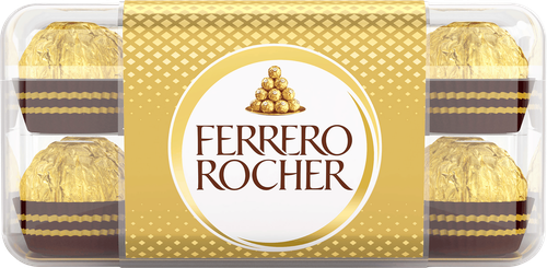 Конфеты FERRERO ROCHER из молочного шоколада с кремовой начинкой, 200г, крупный план