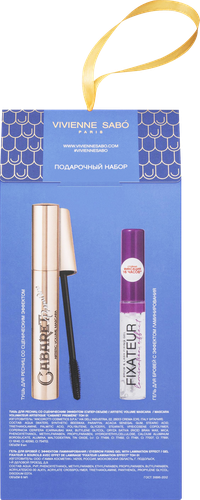 Набор подарочный VIVIENNE SABO Тушь для ресниц Cabaret Premiere + Гель для бровей Fixateur Lamination, крупный план