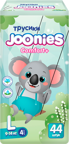 Подгузники-трусики JOONIES Comfort L 9–14кг, 44шт, изображение