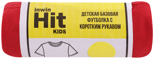 Футболка детская INWIN Kids, красная, Арт. ob_111/KDT-1, крупный план
