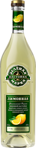 Настойка сладкая ЗЕЛЕНАЯ МАРКА Лимонная 29%, 0.5л, фотография