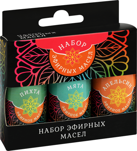 Набор эфирных масел Пихта, Мята и Апельсин, Арт. Б70101, 3х17мл, вид