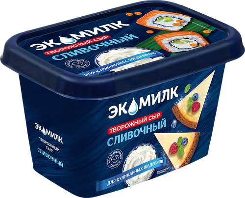 Сыр творожный ЭКОМИЛК 60%, без змж, 400г, картинка