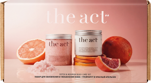 Набор подарочный THE ACT Cкраб Грейпфрут, 300г + Баттер Апельсин, 170г, детальное фото