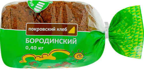 Хлеб ПОКРОВСКИЙ ХЛЕБ Бородинский в нарезке, 400г, фото