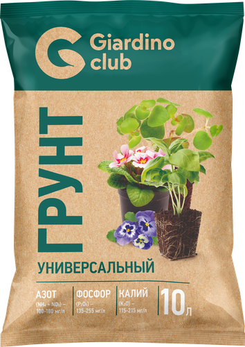 Грунт GIARDINO CLUB Универсальный, 10л, крупный план