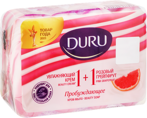 Крем-мыло DURU 1+1 Розовый грейпфрут, 80г, крупный план