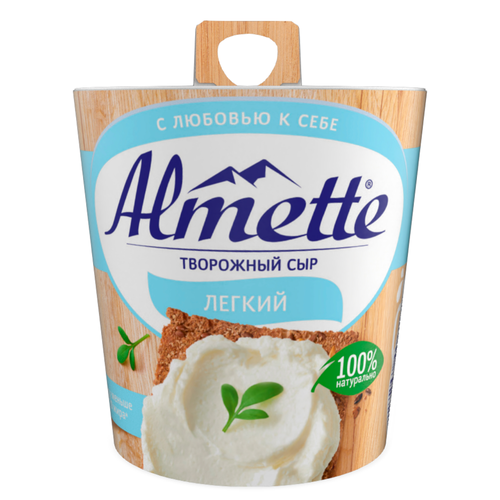 Сыр творожный HOCHLAND Almette легкий 53%, без змж, 150г, крупный план