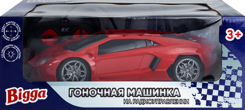 Игрушка BIGGA Гоночная машинка, на радиоуправлении, со световыми эффектами, изображение