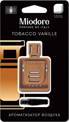 Ароматизатор автомобильный MIODORE Tobacco Vanille, на дефлектор, изображение