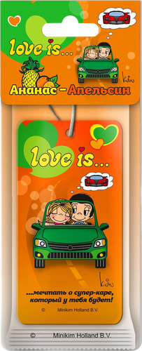 Ароматизатор автомобильный MIODORE Love Is... Ананас-Апельсин, подвесной, изображение
