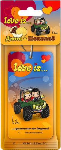 Ароматизатор автомобильный MIODORE Love Is... Шоколад-Дыня, подвесной, фото