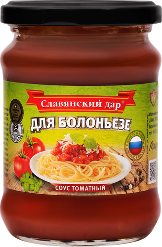Соус для болоньезе СЛАВЯНСКИЙ ДАР&nbsp;томатный, 260г, изображение