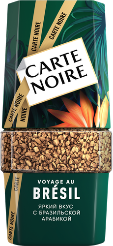Кофе растворимый CARTE NOIRE Voyage au bresil натуральный сублимированный, 90г, фотография