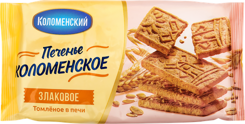 Печенье КОЛОМЕНСКОЕ Злаковое, 120г, крупный план