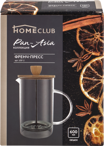 Френч-пресс HOMECLUB Pan-Asia, 600мл, картинка