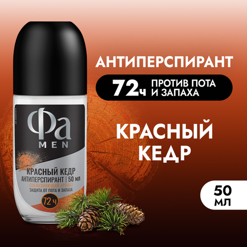Дезодорант роликовый мужской ФА Men Красный кедр, 50мл, изображение