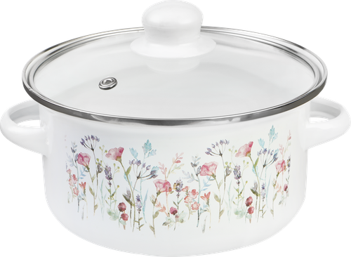 Кастрюля HOMECLUB Enamel, деколь, в ассортименте, 1.9л, детальное фото