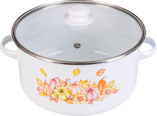 Кастрюля HOMECLUB Enamel, деколь, в ассортименте, 4.8л, фотография