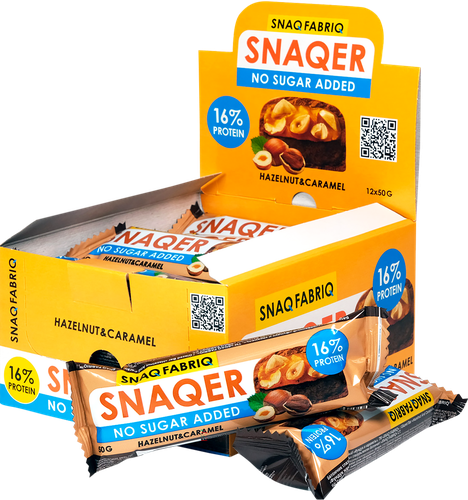 Батончик SNAQ FABRIQ Фундук и карамель, глазированный, 50г, фотография