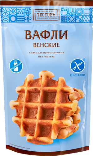Смесь безглютеновая для выпечки ТЕСТОВЪ Вафли венские, 200г, картинка