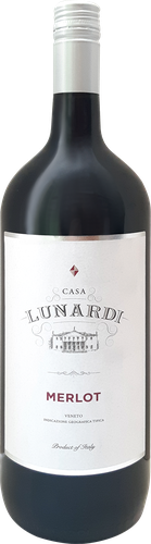 Вино CASA LUNARDI Мерло Венето ординарное красное полусухое, 1.5л