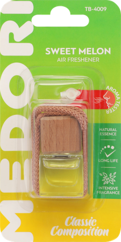 Ароматизатор автомобильный MEDORI Sweet Melon, подвесной, Арт. TB-4009, 6мл, картинка