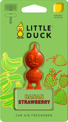 Ароматизатор автомобильный MIODORE Little Duck Банан-Клубника, 3D-Polymer, фотография