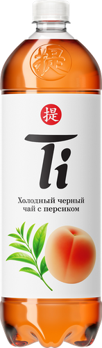 Напиток TI Холодный черный чай со вкусом персика негазированный, 1.25л, изображение