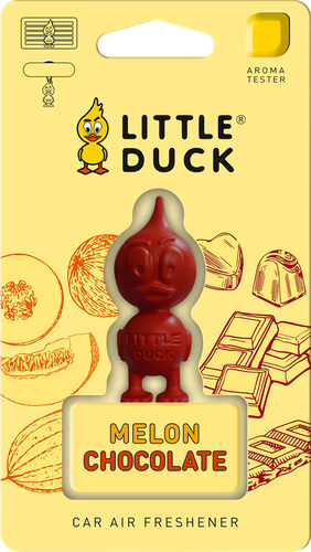 Ароматизатор автомобильный MIODORE Little Duck Дыня-Шоколад, 3D-Polymer, крупный план