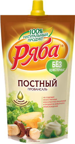 Соус майонезный РЯБА Постный Провансаль 50%, 372г, крупный план