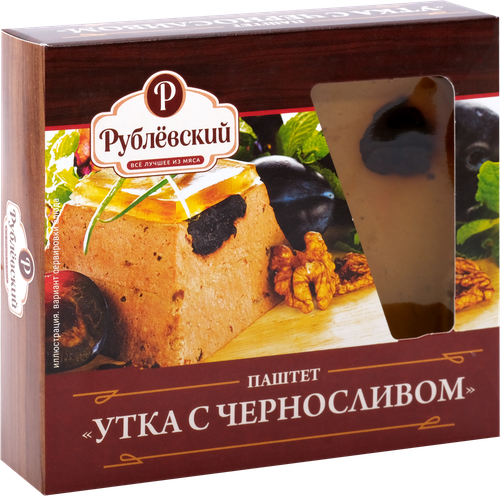 Паштет РУБЛЁВСКИЙ Утка с черносливом, категория Б, 200г, детальное фото
