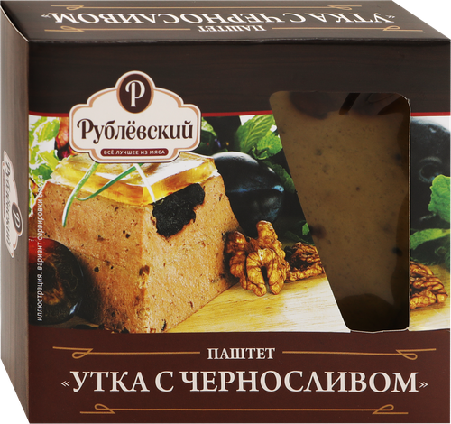 Паштет РУБЛЁВСКИЙ Утка с черносливом, категория Б, 200г, фотография