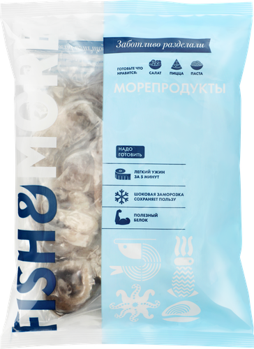 Осьминоги свежемороженые FISH&MORE целые очищенные 40-60, 500г, детальное фото