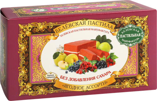 Пастила БЕЛЁВСКАЯ ПАСТИЛЬНАЯ МАНУФАКТУРА Ягодное ассорти, 100г, вид