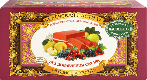 Пастила БЕЛЁВСКАЯ ПАСТИЛЬНАЯ МАНУФАКТУРА Ягодное ассорти, 100г, вид