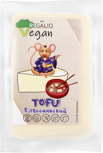 Продукт соевый REGALIO VEGAN Тофу Классический, 200г, вид