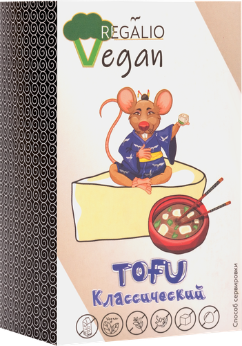 Продукт соевый REGALIO VEGAN Тофу Классический, 200г, крупный план