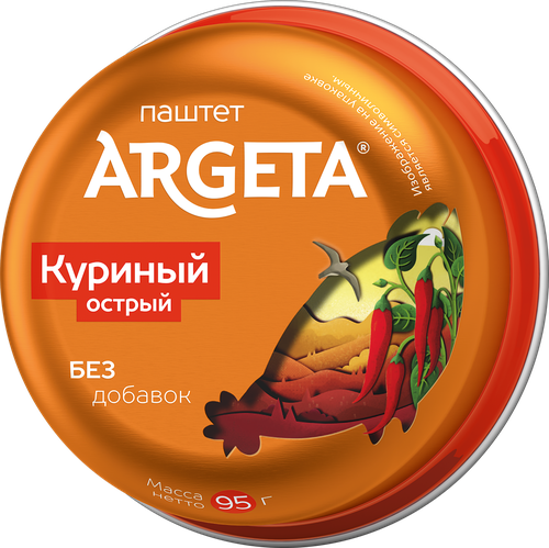 Паштет куриный ARGETA острый, 95г, фото