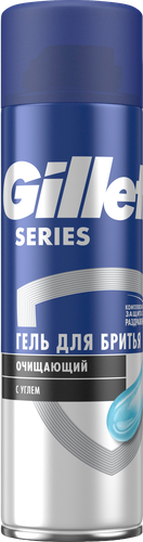 Гель для бритья GILLETTE очищающий с углем, 200мл, картинка