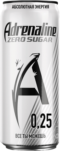 Напиток энергетический ADRENALINE Rush Zero Silver тонизирующий газированный, без сахара, 0.25л, фото