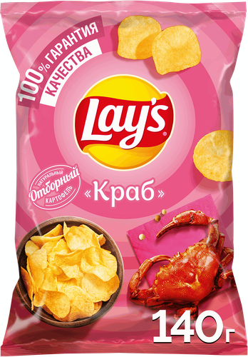 Чипсы картофельные LAY'S Краб, 140г, фотография